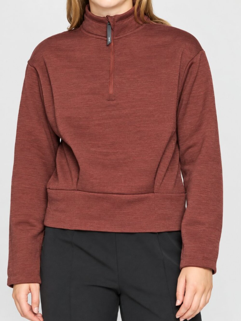 Athleta Altitude Polartec Fleece Half Zip Pullover Sweatshirt Mahogany SZ Medium